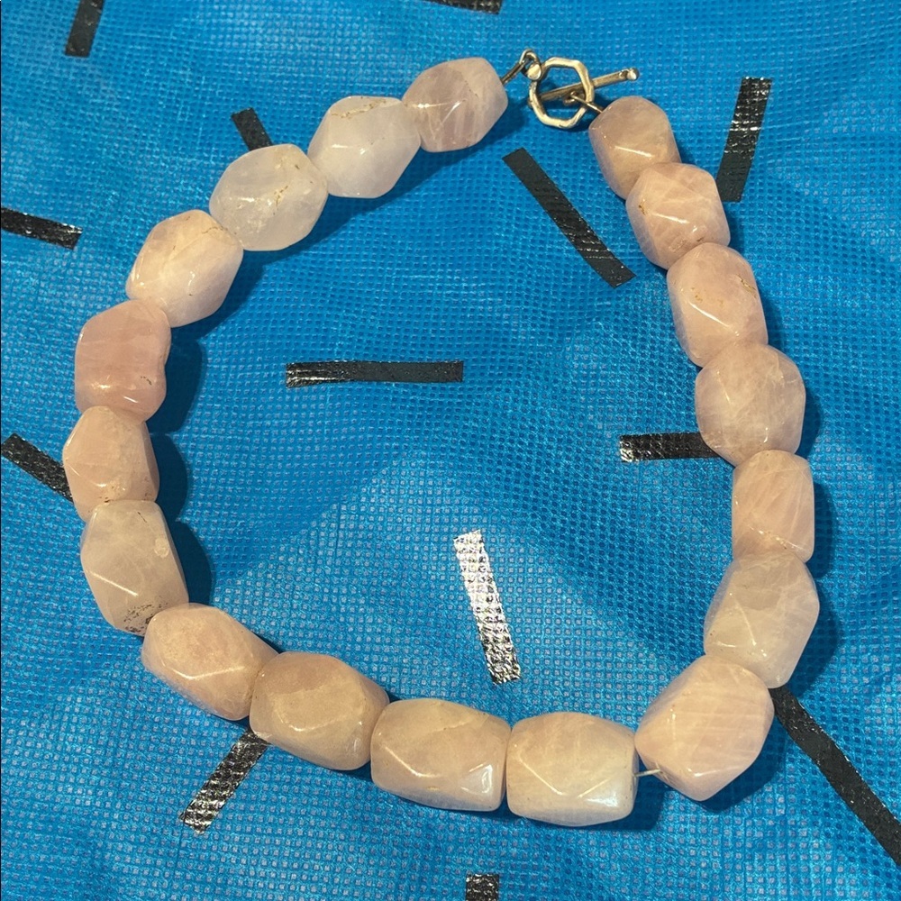 Natural Pink Quartz Necklace